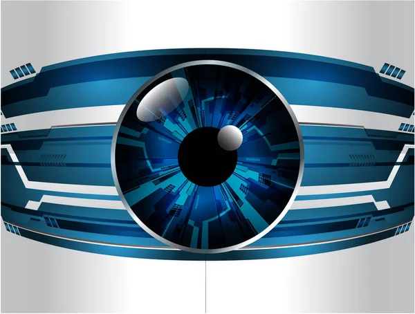 Abstract Technology Science Concept Eye Digital Link Binary Tech Blue — Stock Vector