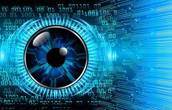 Mavi göz siber devre gelecekteki teknoloji konsepti