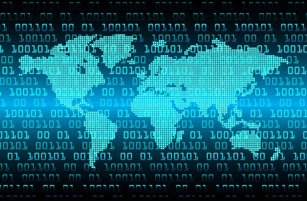 Mavi dünya siber devre gelecekteki teknoloji kavramı