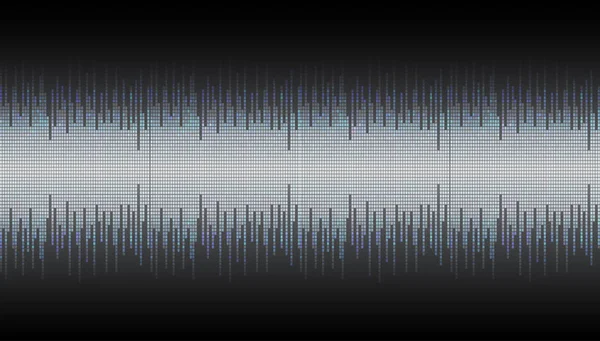 Ondas Sonoras Oscilando Luz Escura —  Vetores de Stock