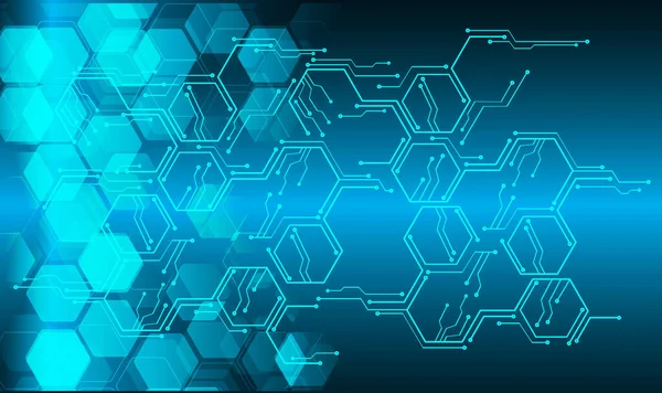 Mavi siber devre gelecekteki teknoloji konsepti