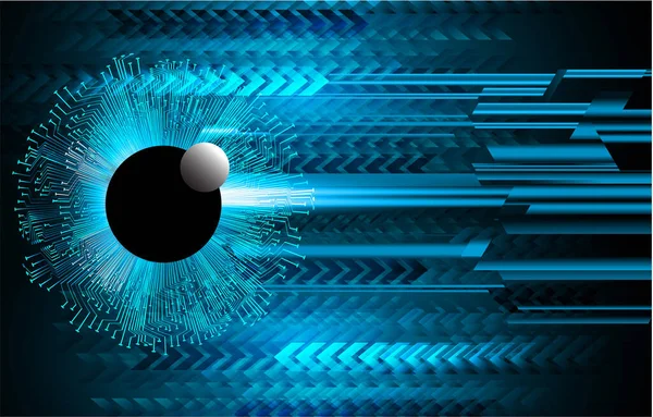 Mavi göz siber devre gelecekteki teknoloji konsepti