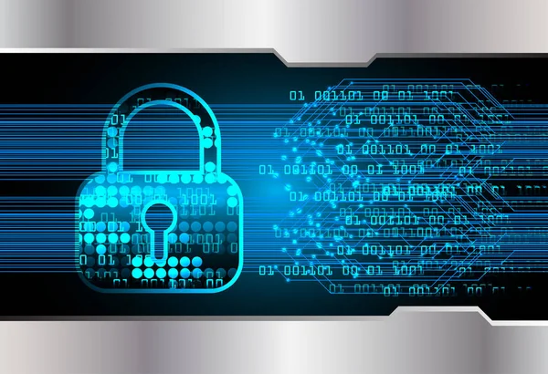 Kilitli siber güvenlik kavramı, soyut yüksek hızlı dijital internet bağlantısı tasarımı