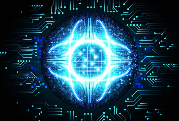 Mavi siber devre gelecekteki teknoloji konsepti