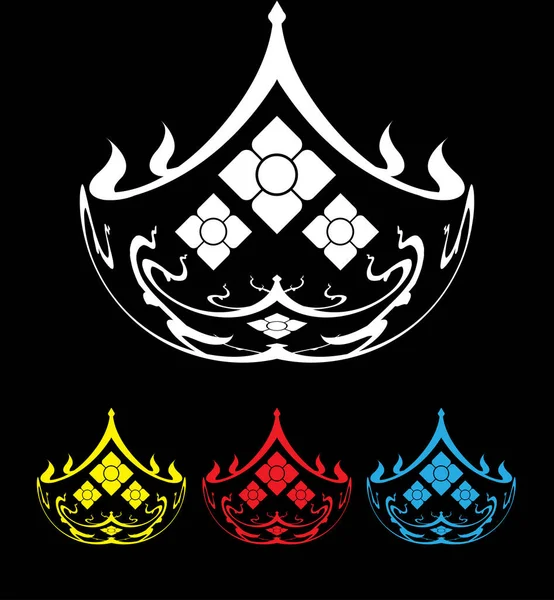 Tayland sanat dekorasyonu unsuru. Vektör illüstrasyonu