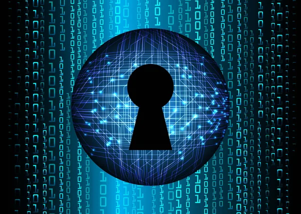 Kilitli siber güvenlik kavramı, soyut yüksek hızlı dijital internet bağlantısı tasarımı