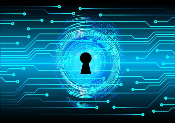 Kilitli siber güvenlik kavramı, soyut yüksek hızlı dijital internet bağlantısı tasarımı