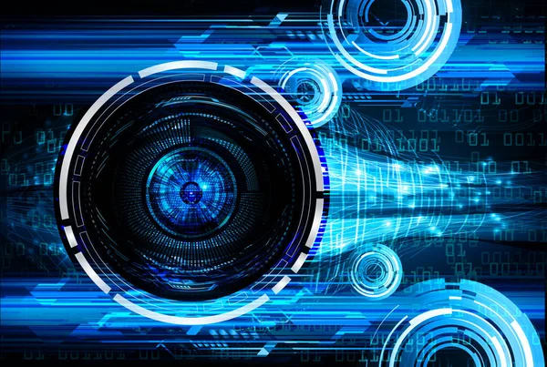 Mavi göz siber devre gelecekteki teknoloji konsepti