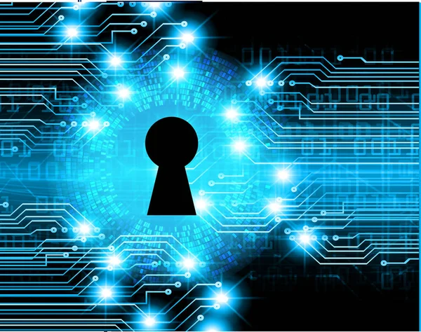 anahtar deliğine sahip siber güvenlik kavramı, soyut yüksek hızlı dijital internet bağlantı tasarımı