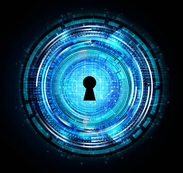 anahtar deliğine sahip siber güvenlik kavramı, soyut yüksek hızlı dijital internet bağlantı tasarımı