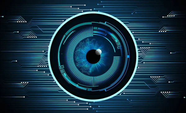 Mavi göz siber devre gelecekteki teknoloji konsepti