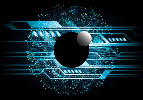 Mavi göz siber devre gelecekteki teknoloji konsepti