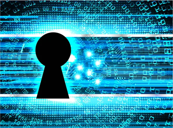 anahtar deliğine sahip siber güvenlik kavramı, soyut yüksek hızlı dijital internet bağlantı tasarımı