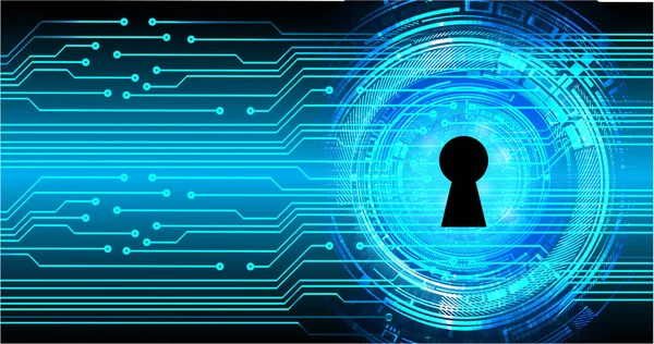 Kilitli siber güvenlik kavramı, soyut yüksek hızlı dijital internet bağlantısı tasarımı