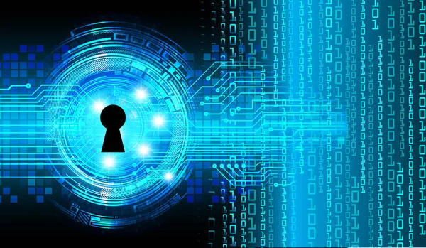 Siber Güvenlik Konsepti. Sayısal Arkaplanda Kapatılmış Asma Kilit 