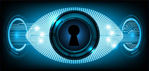 Tło Koncepcji Bezpieczeństwa Cybernetycznego Dziurką Klucza Abstrakcyjny Projekt Szybkiego Połączenia — Wektor stockowy