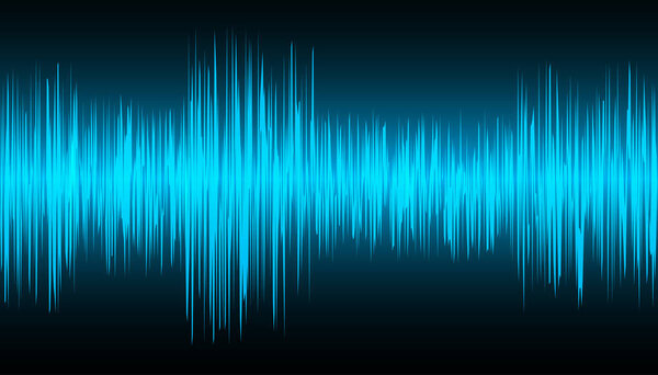Sound waves oscillating dark light