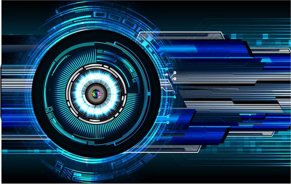 Mavi göz siber devre gelecekteki teknoloji konsepti