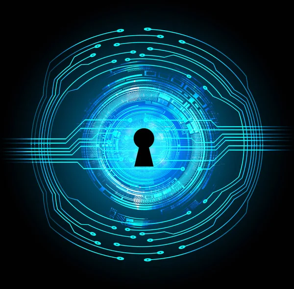 anahtar deliğine sahip siber güvenlik kavramı, soyut yüksek hızlı dijital internet bağlantı tasarımı