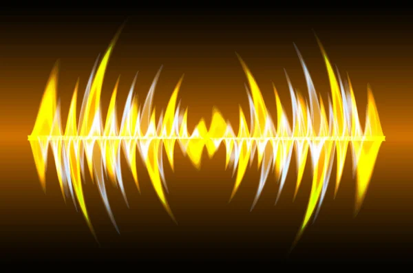 Zvukové Vlny Kmitající Temným Světlem — Stockový vektor