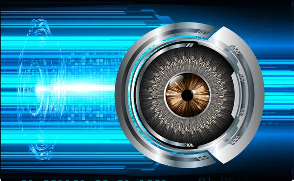 Mavi göz siber devre gelecekteki teknoloji konsepti