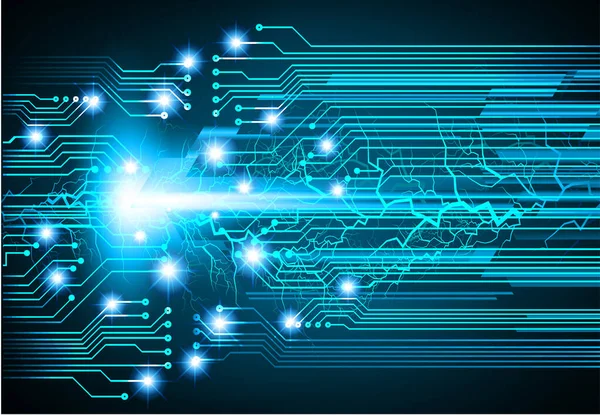 Mavi siber devre gelecekteki teknoloji konsepti