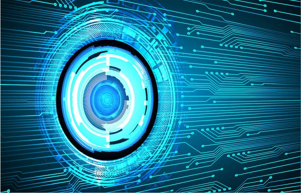 Mavi göz siber devre gelecekteki teknoloji konsepti