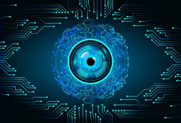 güvenlik siber konsepti göz, soyut yüksek hızlı dijital internet bağlantısı tasarımı