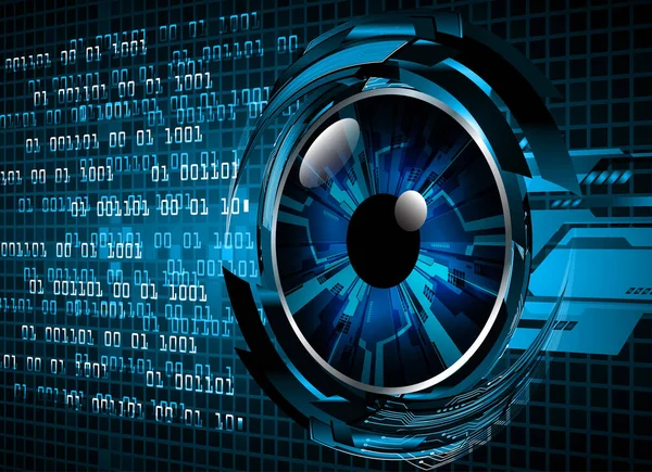 güvenlik siber konsepti göz, soyut yüksek hızlı dijital internet bağlantısı tasarımı