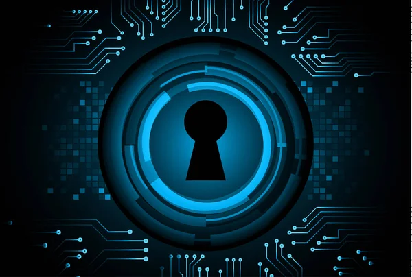 anahtar deliğine sahip siber güvenlik kavramı, soyut yüksek hızlı dijital internet bağlantı tasarımı