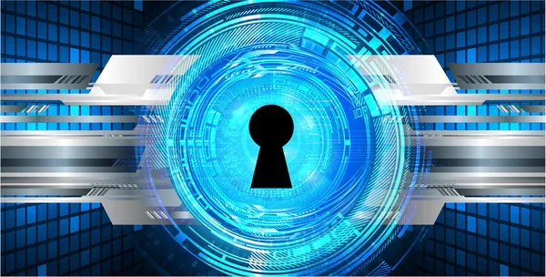 anahtar deliğine sahip siber güvenlik kavramı, soyut yüksek hızlı dijital internet bağlantı tasarımı
