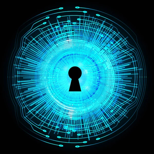 anahtar deliğine sahip siber güvenlik kavramı, soyut yüksek hızlı dijital internet bağlantı tasarımı