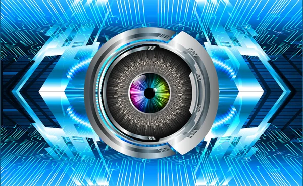 Mavi göz siber devre gelecekteki teknoloji konsepti