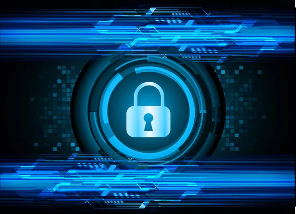 Kilitli siber güvenlik kavramı, soyut yüksek hızlı dijital internet bağlantısı tasarımı