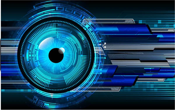 Mavi göz siber devre gelecekteki teknoloji konsepti