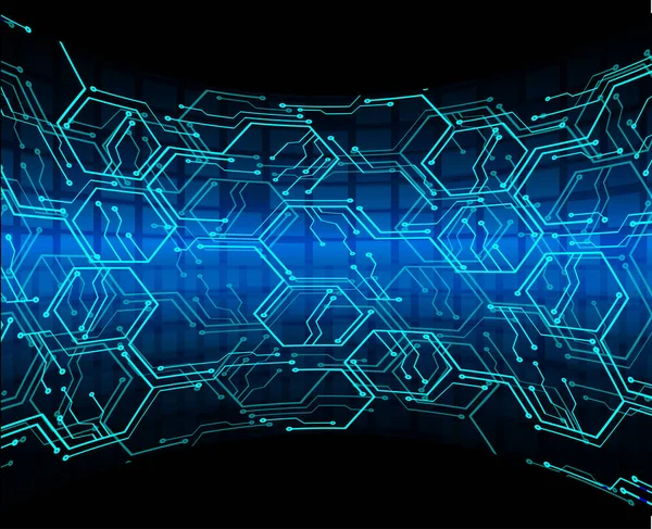 Siber güvenlik teknolojisi, bilgi siber güvenlik kavramı için soyut bir geçmiş. Vektör illüstrasyonu.