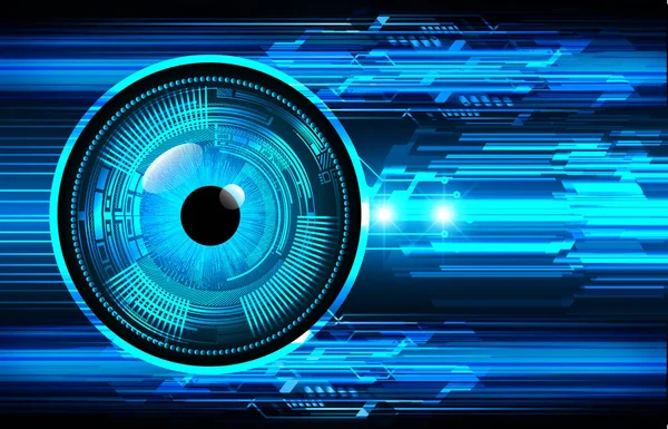 Mavi göz siber devre gelecekteki teknoloji konsepti