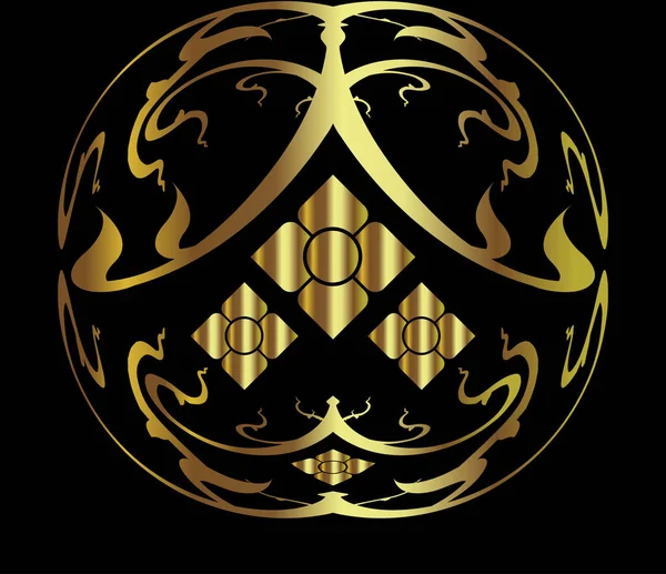 Tayland sanat dekorasyonu unsuru. Vektör illüstrasyonu