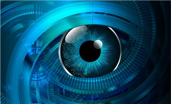 Mavi göz siber devre gelecekteki teknoloji konsepti