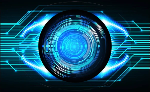Mavi göz siber devre gelecekteki teknoloji konsepti