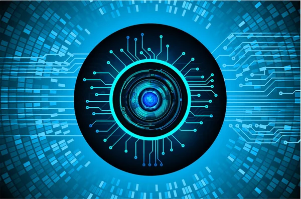 Mavi göz siber devre gelecekteki teknoloji konsepti
