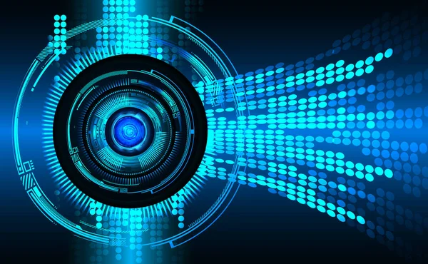 Mavi göz siber devre gelecekteki teknoloji konsepti