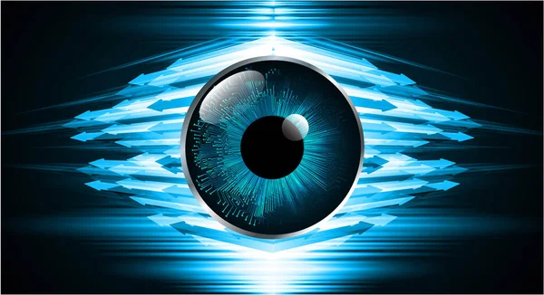 Abstrato Tecnologia Ciência Conceito Olho Digital Link Binário Tecnologia Fundo — Vetor de Stock