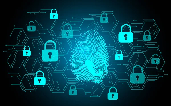 Kilitli siber güvenlik kavramı, soyut yüksek hızlı dijital internet bağlantısı tasarımı