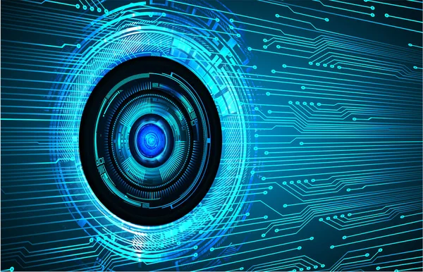 Mavi göz siber devre gelecekteki teknoloji konsepti