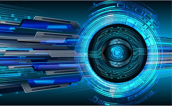 Mavi göz siber devre gelecekteki teknoloji konsepti