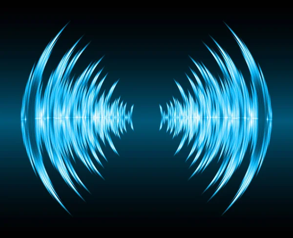 Ses dalgaları dalgalanan koyu mavi ışık