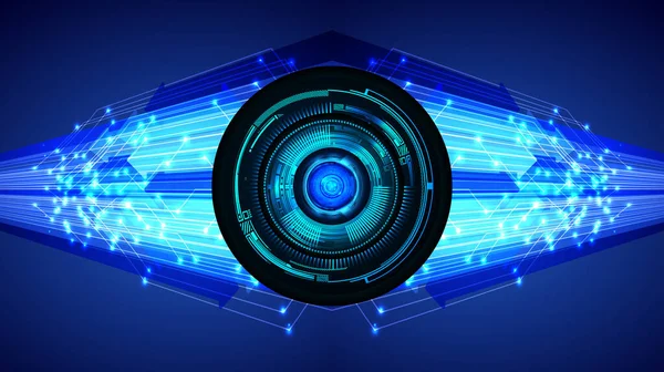 Mavi göz siber devre gelecekteki teknoloji konsepti