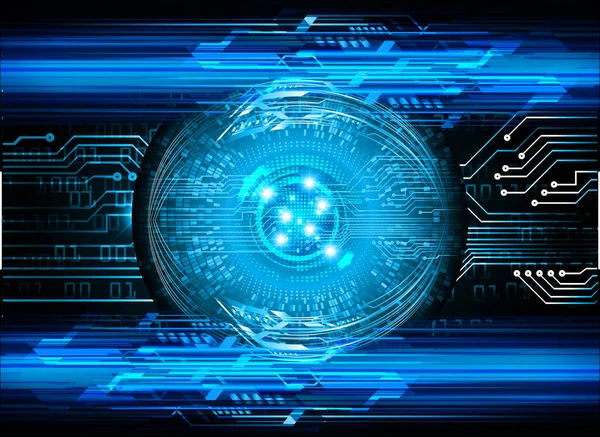 Mavi göz siber devre gelecekteki teknoloji konsepti