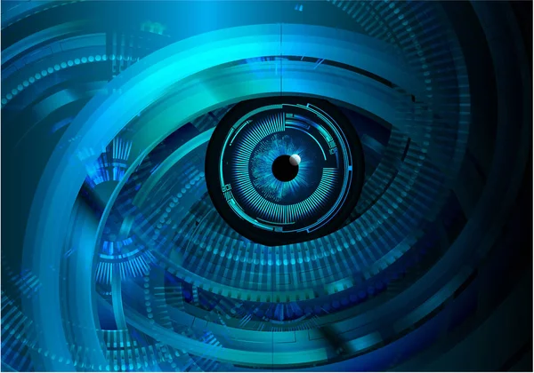 Mavi göz siber devre gelecekteki teknoloji konsepti